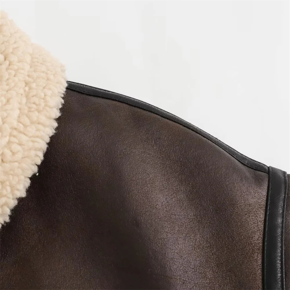 Women's Jackets UNIZERA 2023 AutumnWinter Wear Fashion and Casual Versatile Polo Collar Fur Jacket Coat 231031