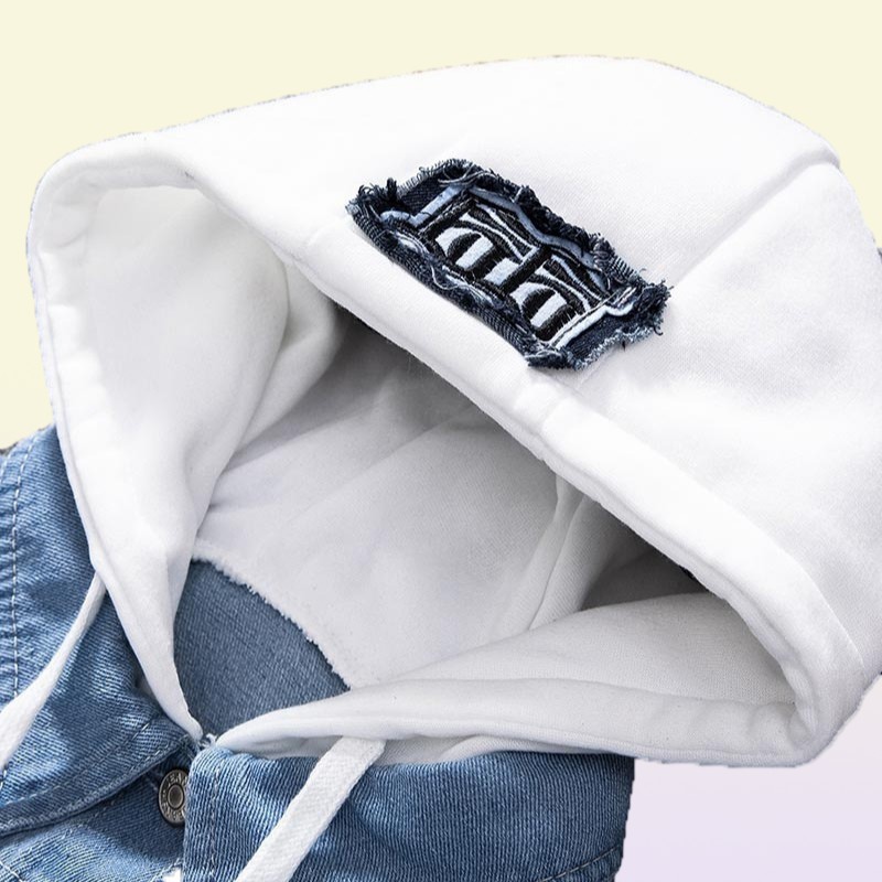 Songsanding Men Denim Jacket Streetwear Hip Hop Men039s Hooded Jean Jackets Male Casual Loose Outerwear Spring Fashion Sli