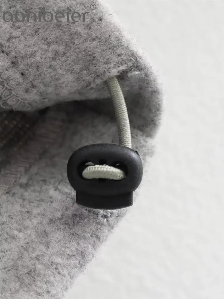 Women's Jackets Aonibeier Grey Women Loose Bomber Jacket Traf 2023 Winter Long Sleeve Zipper Short Coat Oversize Female Crop Top Y2K Outwear 2310