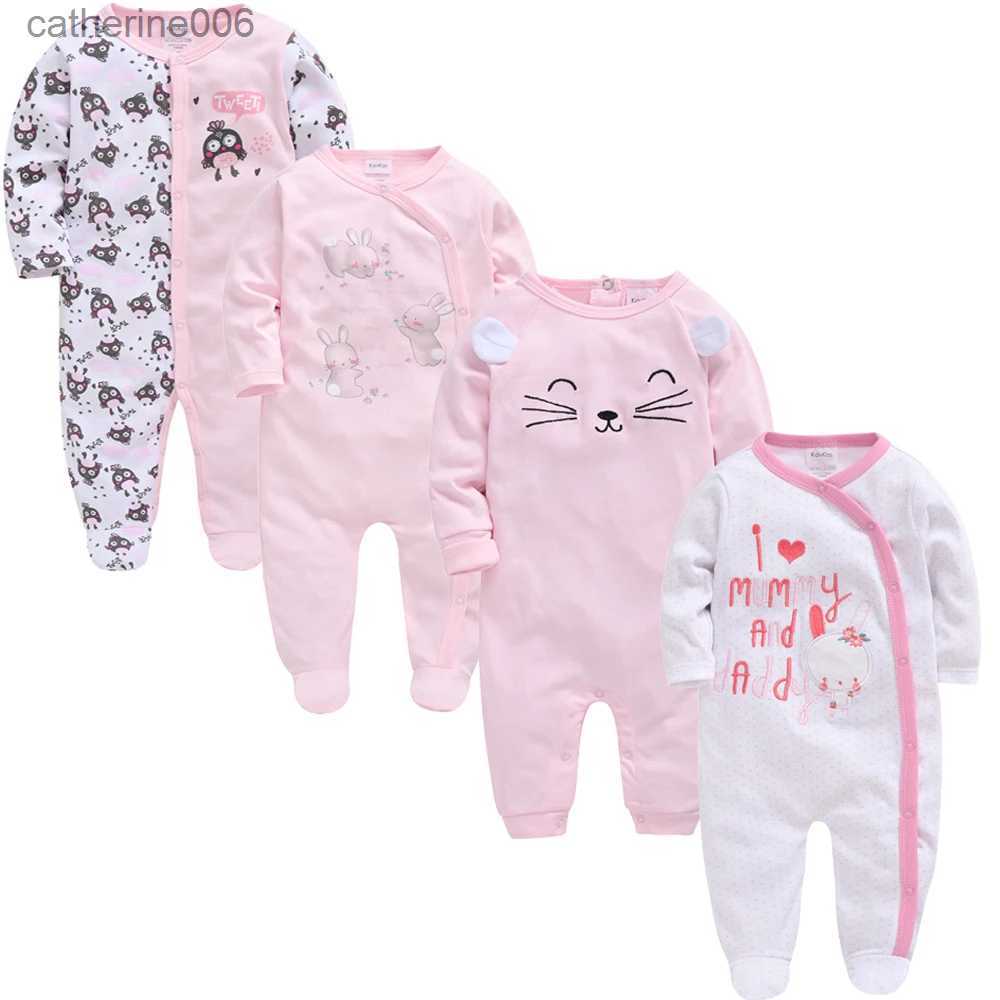 Clothing Sets 2022 3 4 pcs/lot Summer Baby Boy ropa de bebe Newborn Jumpsuit Long Sleeve Cotton Pajamas 0-12 Months Rompers Baby ClothesL231202