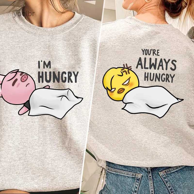 Women's Hoodies Sweatshirts I'm Hungry Stray Kids Sweatshirt Woman Cotton Kpop Korean Fashion Funny Graphic Hoodies Oversized Streetwear Fem