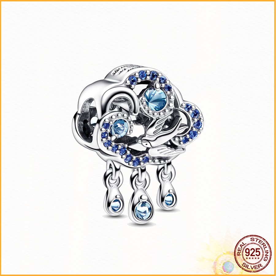 925 Sterling Silver Red Ladybug Charm Beads Suitable For Primitive Bracelet Women Jewelry Gift