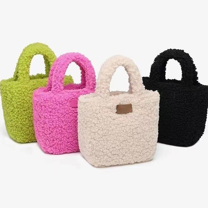 Designer Bag Mini Womens Teddy Clutch Totes Fleece Fashion Handbag Luxury Mens Designer Shoulder Strap Crossbody Lambswool Bags
