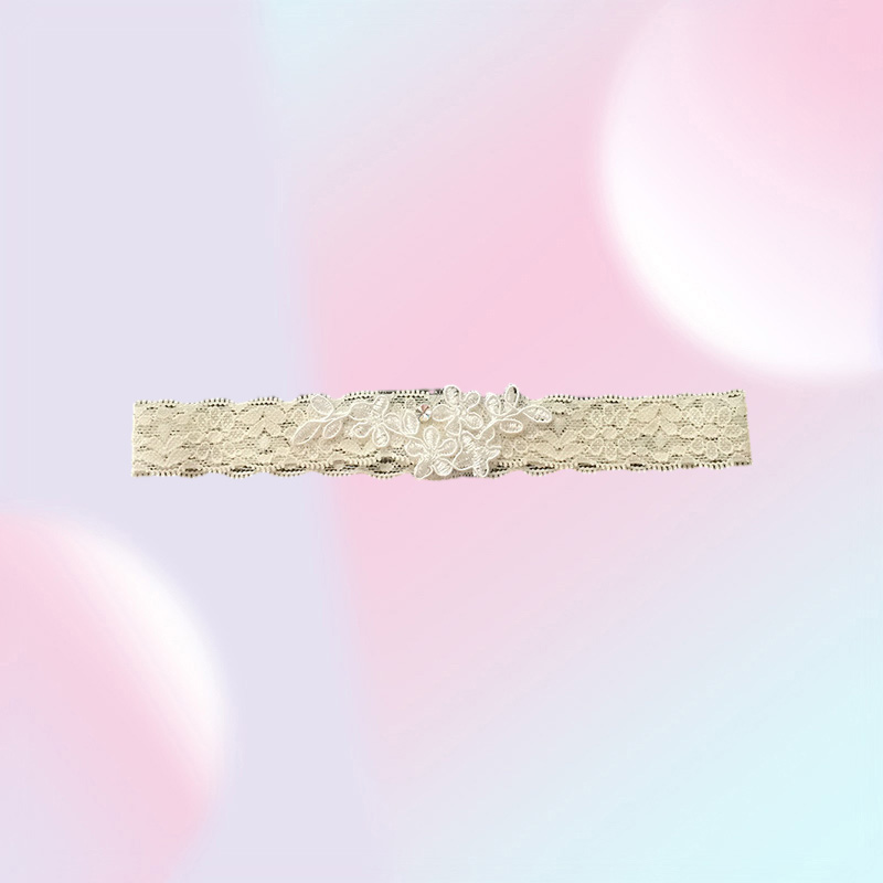 White Women039s Sexy Lingerie Garters Lace Belt Legs Ring Harness Women Wedding Garter bridal Flower Appliques Set