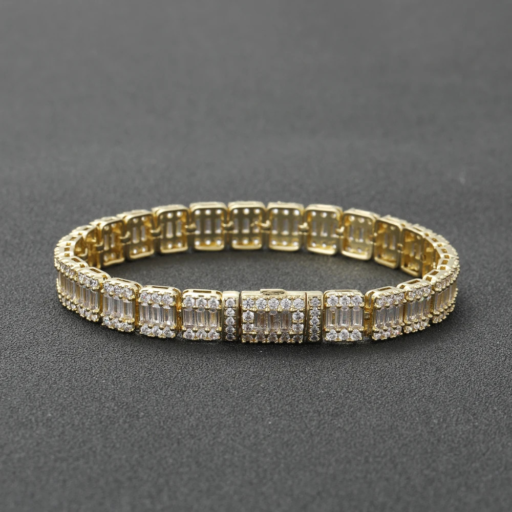 Charm Bracelets Brass Bracelet 9mm Hip hop Iced Out Zircon Chain Men s Jewelry BB037 231101