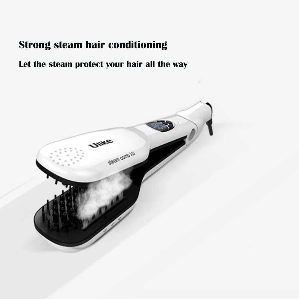 Straighteners Comb Straightening Irons Straight Hair Brush Steam Flat Iron Splint Perm Straightener Tools 231101