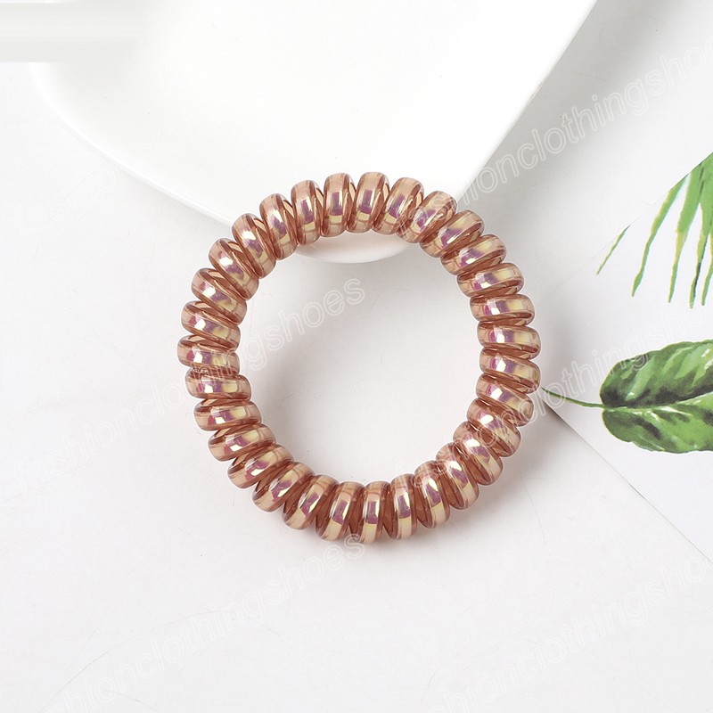 Women Girls Colorful Telephone Line Elastic Hair Bands Ponytail Holder Rubber Bands Scrunchie Headband Hair Accessories