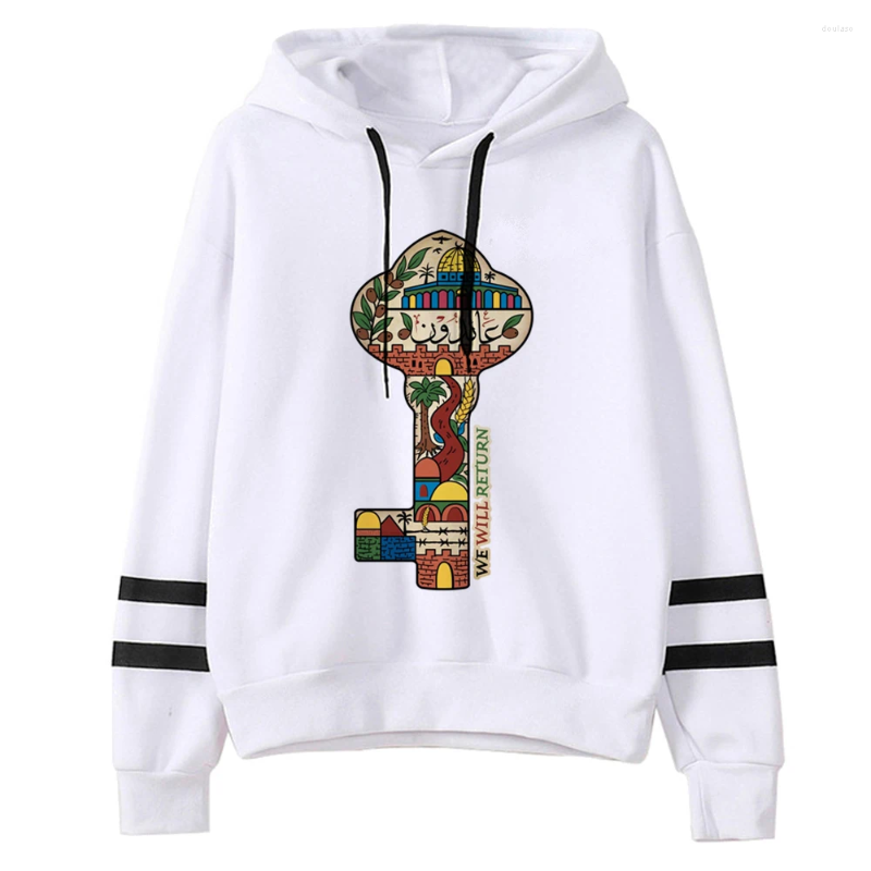 Women's Hoodies Palestine Women 2023 Kawaii Korean Style Hoddies Graphic Clothes