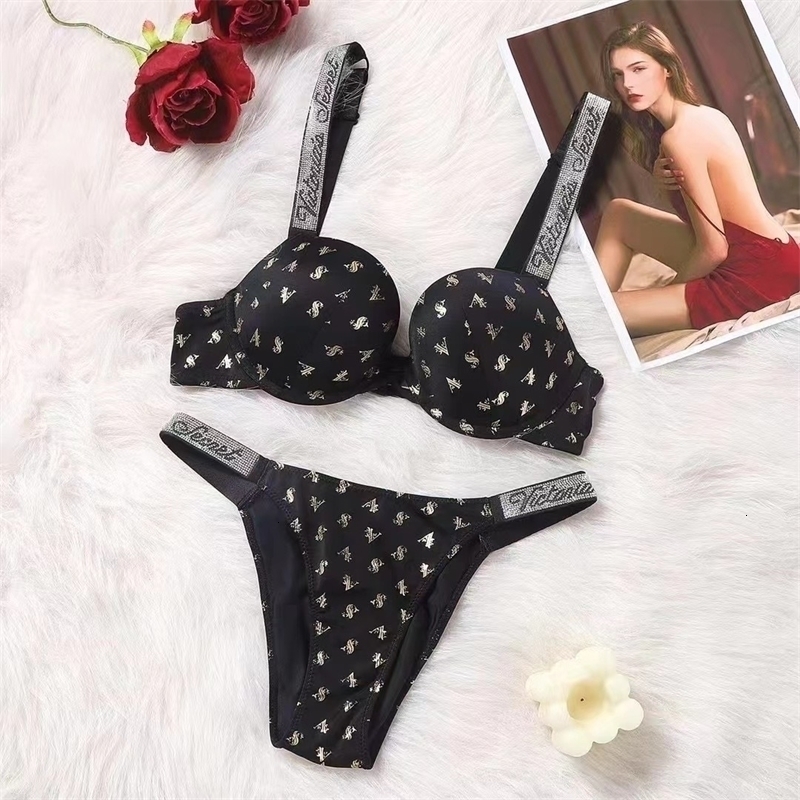 Women's Panties Secret 2023 Bra Set Gathering Sexy Glossy Breathable Underwear Adjustable y231031