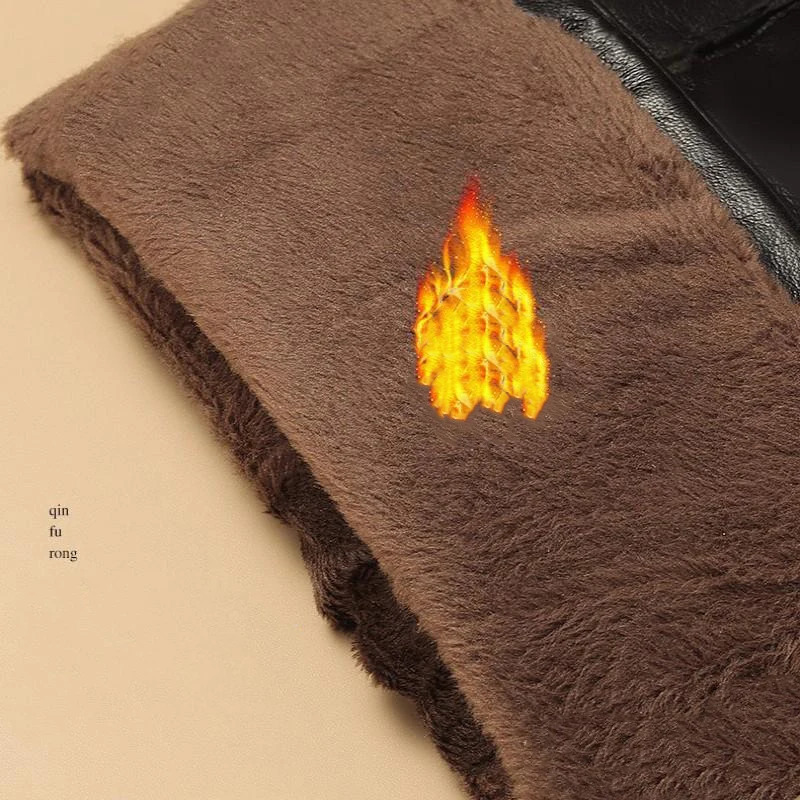 Five Fingers Gloves Lady Warm Touch Screen Riding Business Winter Men s Fleece Thickening Cold Drive 231101