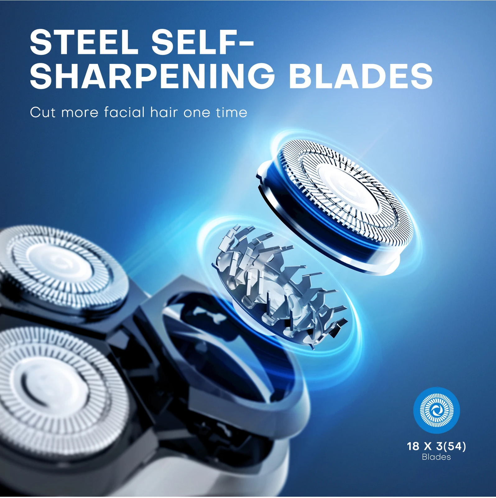 Electric Shavers PFAY PA188 Electric Shaver for Men Rechargeable Shaving Mashine Waterproof Men's Electric Razor Beard Trimmer USB Fast Charge 23