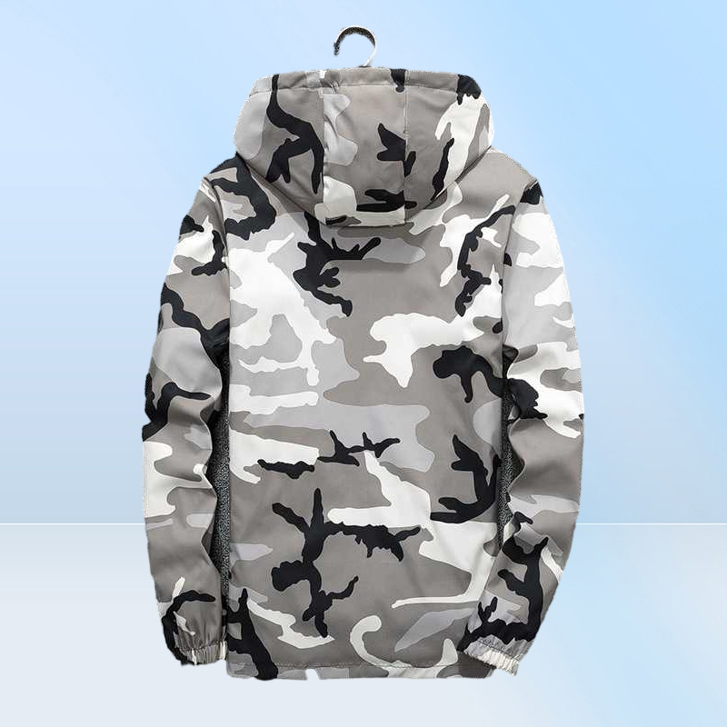 Men039s Jackets Mens Spring Men Casual Windbreaker Camouflage Hooded Coats Fashion Slim Hip Hop Bomber Clothing 5XL