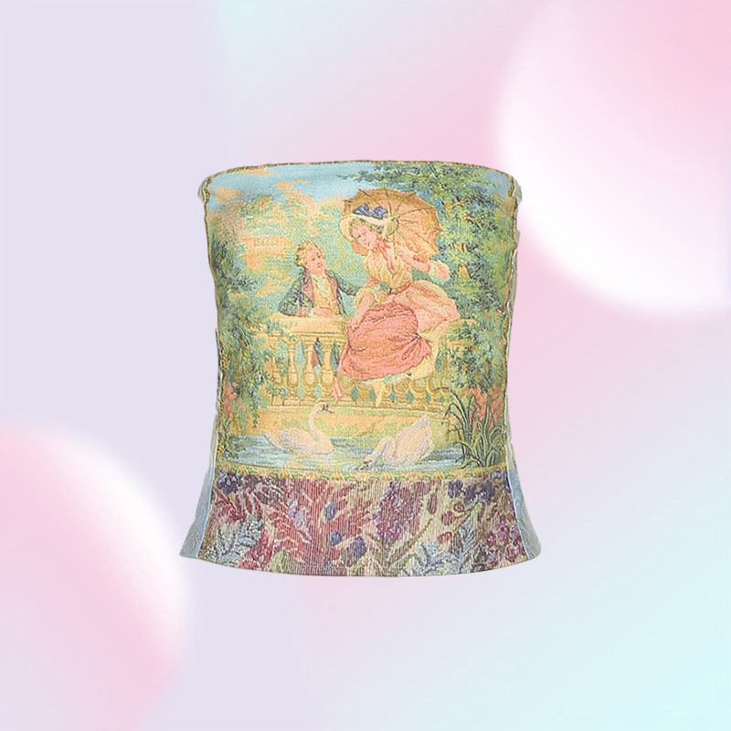 Summer Women039s Sexy OffShoulder Tube Tanks 2022 New Strapless Backless Printing Tank Vests Tops Women Party Club Wear8481995