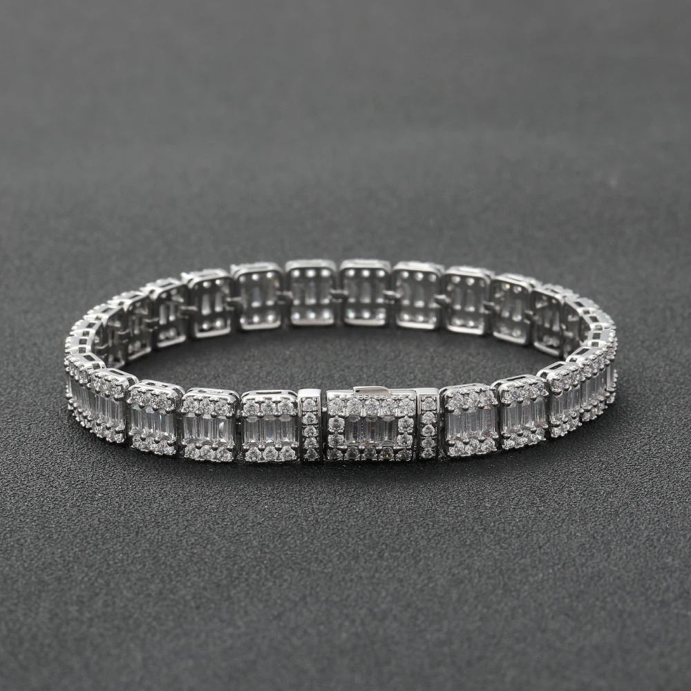 Charm Bracelets Brass Bracelet 9mm Hip hop Iced Out Zircon Chain Men s Jewelry BB037 231101