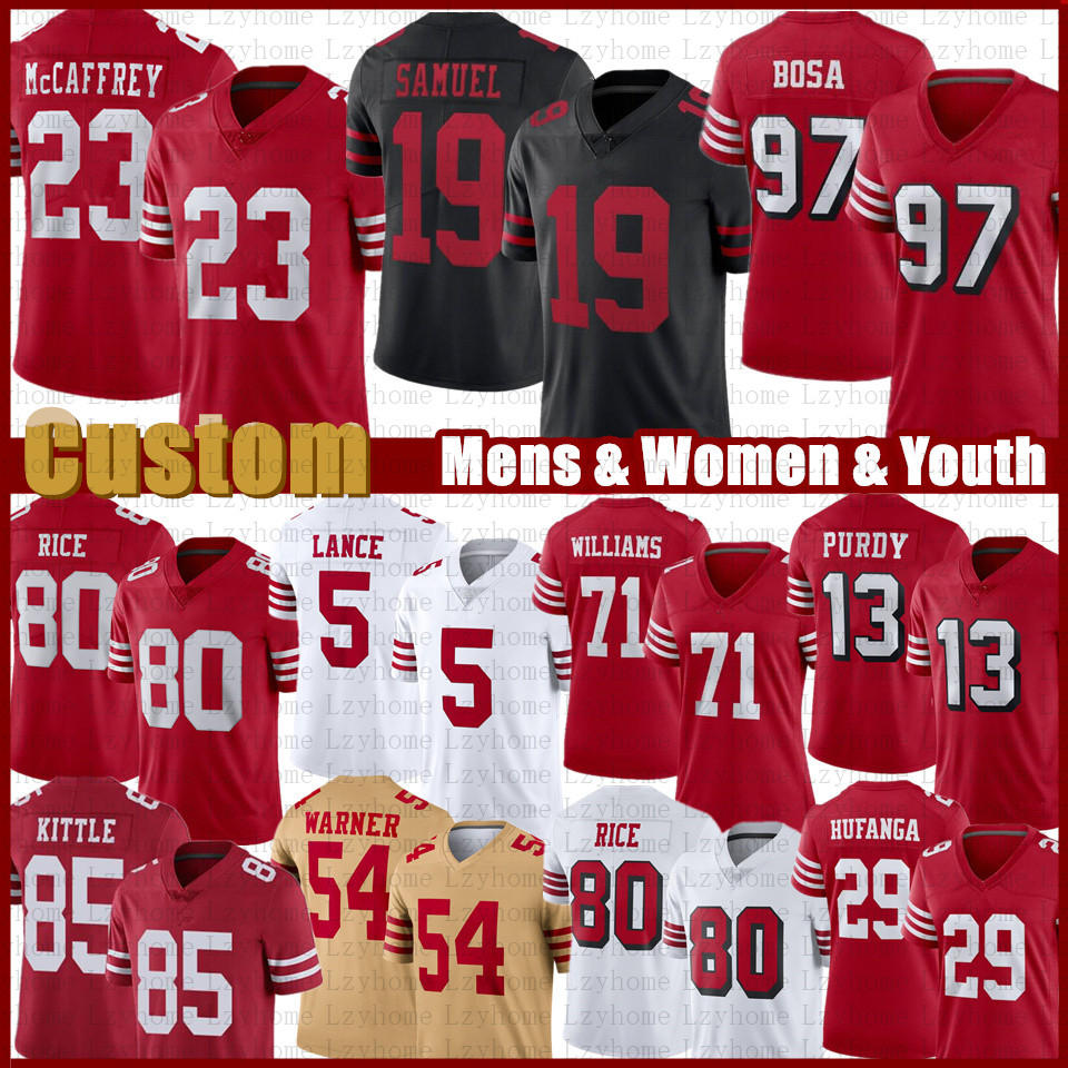 Brock Purdy 23 McCaffrey Deebo Samuel Custom Football Jerseys George Kittle Nick Bosa Fred Warner Brandon Aiyuk Talanoa Hufanga Trey Lance Juszczyk Trent Williams, Youth
Brock Purdy 23 McCaffrey Deebo Samuel Custom Football Jerseys George Kittle Nick Bosa Fred Warner Brandon Aiyuk Talanoa Hufanga Trey Lance Juszczyk Trent Williams, Youth