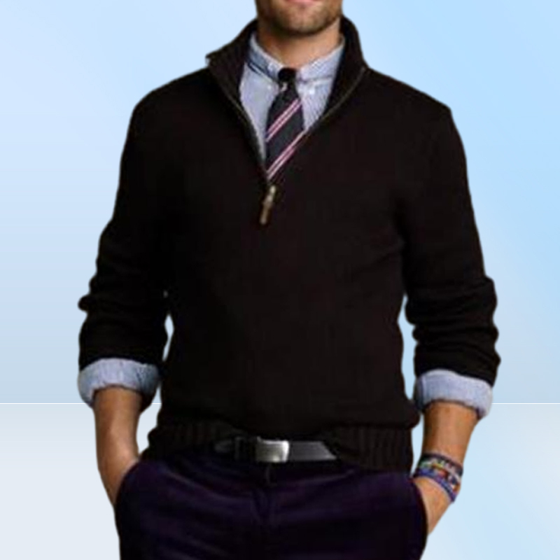 mens designer Sweaters Winter Sweater Men Oneck Casual pullover Knit Jumpers zip Long Pullovers Famous Brand Youth autumn Thicken2590389