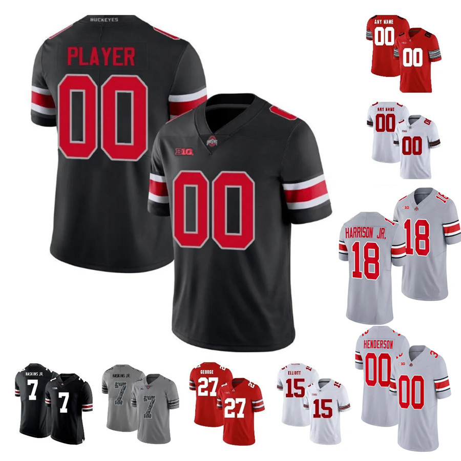 Ohio State Buckeyes Custom College Football Jerseys Marvin Harrison Jr. Caleb Downs MCLAUGHLIN Jeremiah Smith Cade Stover Joey Bosa Ezekiel Elliott Kacmarek