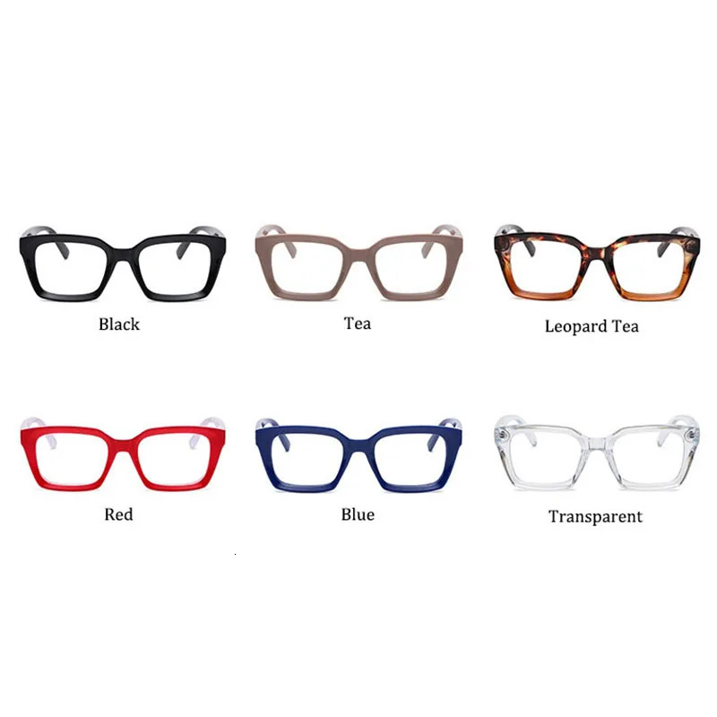 Sunglasses Frames Fashion Reading Glasse Square Anti Blue Light Presbyopia Eyegalsses Vintage Computer Optical Eyewear 1 1 5 2 231101