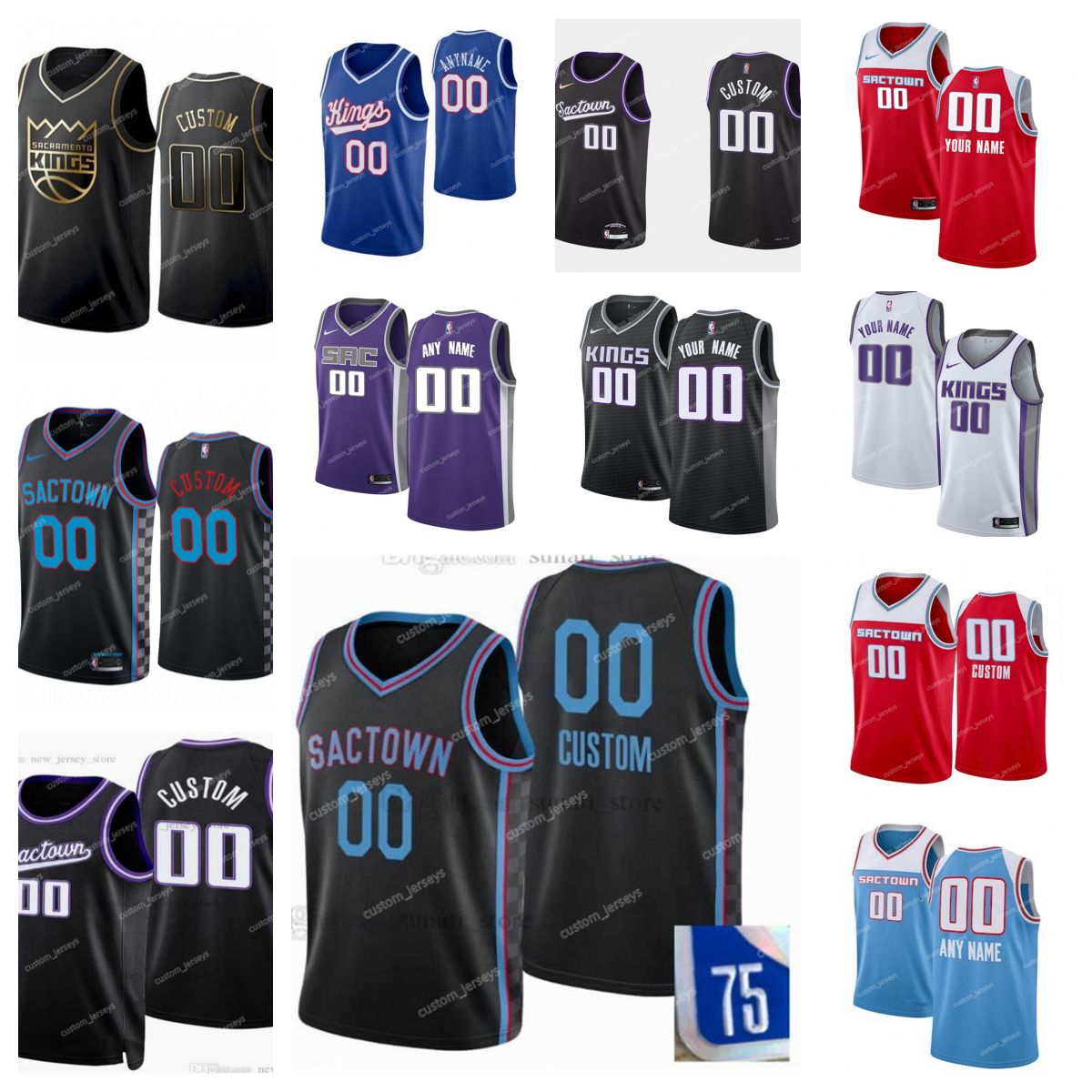 Custom Sacramento''Kings''Men Jersey Women Youth #00 Any Name Any Number 75th 2022 Edition Stitched''NBA''Basketball Jerseys, #10
Custom Sacramento''Kings''Men Jersey Women Youth #00 Any Name Any Number 75th 2022 Edition Stitched''NBA''Basketball Jerseys, #10