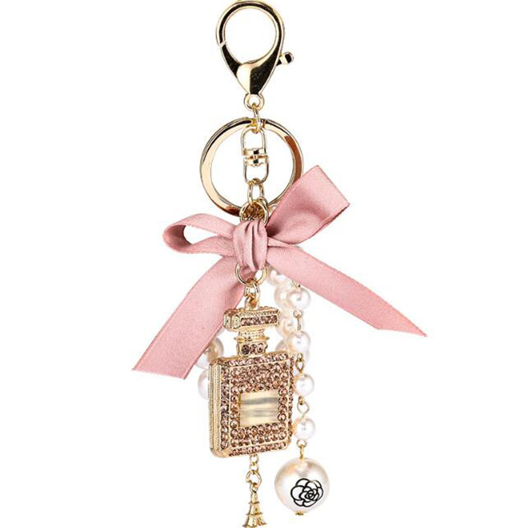 Fashion Imitation Pearl Perfume Bottle Keychain Car Key Ring Women Bag Charm Accessories Cute Bow Key Chain Creative Keyrings
Fashion Imitation Pearl Perfume Bottle Keychain Car Key Ring Women Bag Charm Accessories Cute Bow Key Chain Creative Keyrings