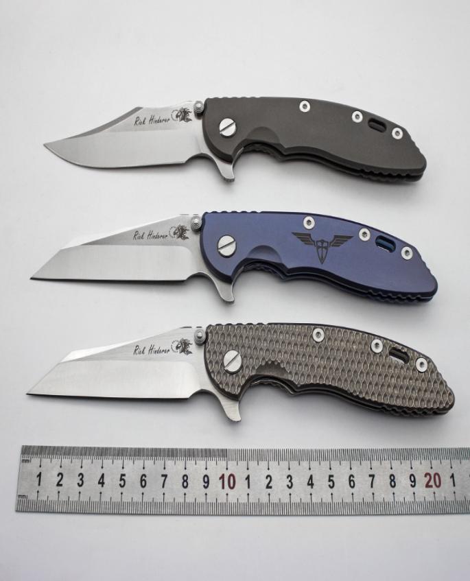 Rick Hinderer Custom XM18 Flipper Folding Knife Real M390 Blade TC4 Titanium Handled Tactical Pocket EDC Outdoor Equipment Surviv7390648