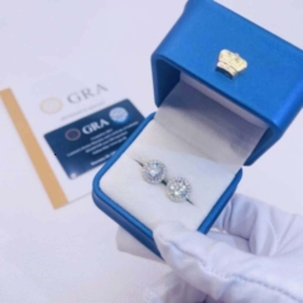 925 Sterling Silver 5mm 6.5mm 8mm Vvs Moissanite Diamond Hip Hop Stud
