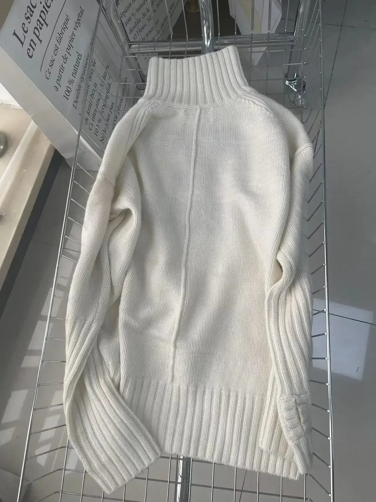 Women's Sweaters 100 Cashmere Autumn Winter Women Turtleneck Sweater 2023 Black White Letter Alma Rock Female Tops Jumper 231031