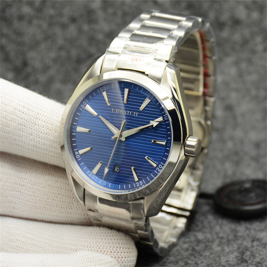 Style 150M Black Dial Watch Automatic Mechanical Stainless Steel Glass Back Sports Sea Mens Watches