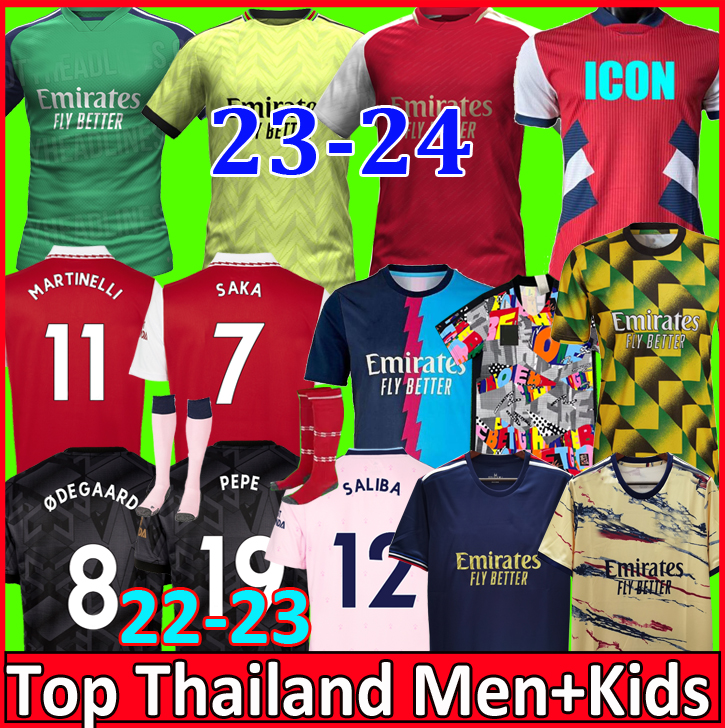 22 23 24 SALIBA PEPE SAKA soccer jerseys Joint Edition G.JESUS MARTINELLI JORGINHO ODEGAARD THOMAS TIERNEY SMITH ROWE 2023 2024 football shirt Men Kids kit set, 23-24 away
22 23 24 SALIBA PEPE SAKA soccer jerseys Joint Edition G.JESUS MARTINELLI JORGINHO ODEGAARD THOMAS TIERNEY SMITH ROWE 2023 2024 football shirt Men Kids kit set, 23-24 away