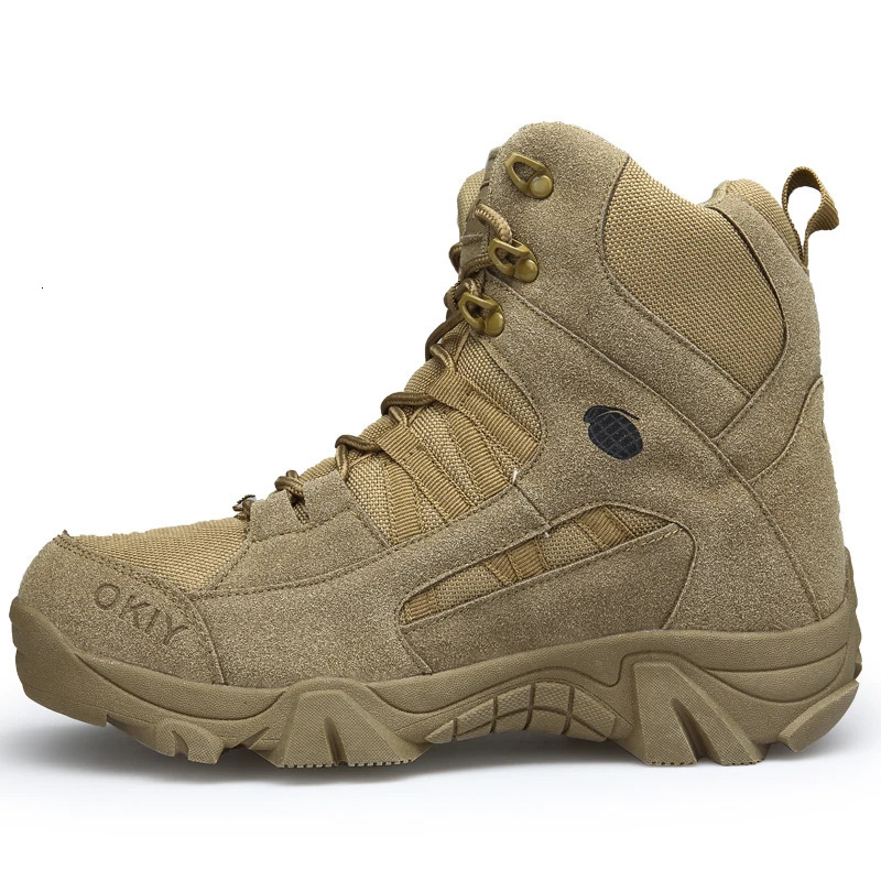 Tactical Army Mens Military Desert Waterproof Work Safety Climbing Hiking Shoes Ankle Men Outdoor Boots 231101
