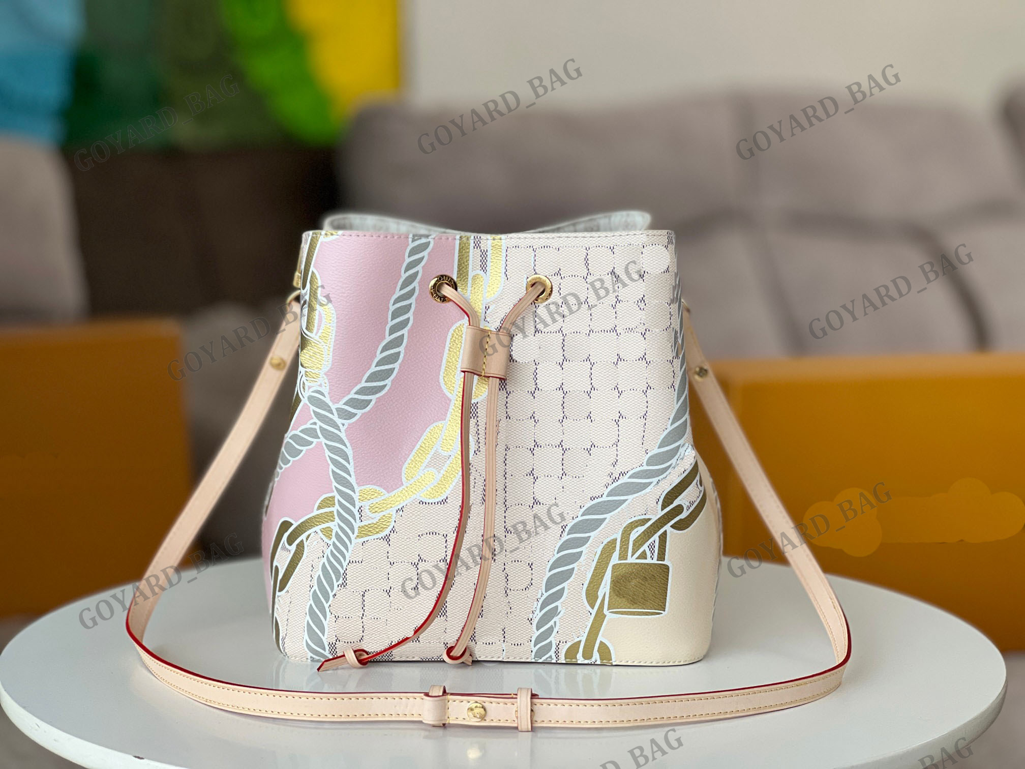 Nautical Neonoe MM Bucket Bag N40474 Summer Womens Damier Azur Canvas Drawstring Bag Luxury Designer Navigational Ropes and Chains Crossbody Shoulder Bag Leather, Ss
Nautical Neonoe MM Bucket Bag N40474 Summer Womens Damier Azur Canvas Drawstring Bag Luxury Designer Navigational Ropes and Chains Crossbody Shoulder Bag Leather, Ss