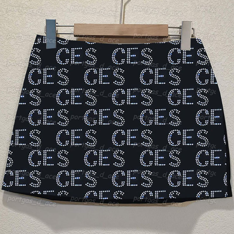 Rhinestone Women Mini Dress Sexy Black Short Skirts Trendy OL Skirt with Lining Shorts OL Y2k Style Girl Street Style Skirt