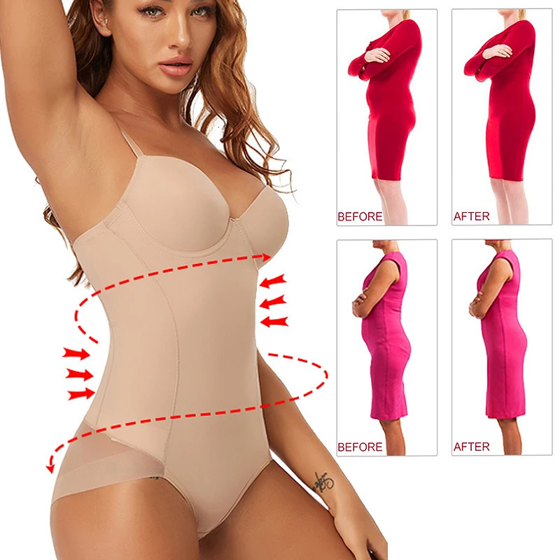 Waist Tummy Shaper Women Slimming Bodysuits Onepiece Shapewear Tops Tummy Control Body Shaper Seamless Camisole Jumpsuit with Builtin Bra 231101