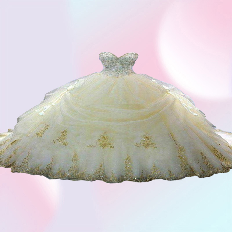 16 Years Dress Ball Gowns Debutante Quinceanera Dresses Lace Appliques Organza Gold Beaded Sequined Masquerade Gowns Custom M