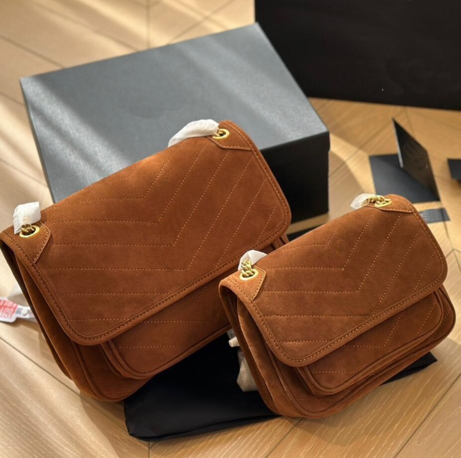 Niki Medium Designer Shoulder Bag Shopping Handbags Purse Womens Leather Totes Deer skin velvet Messenger Crossbody tote Bags Shoulder