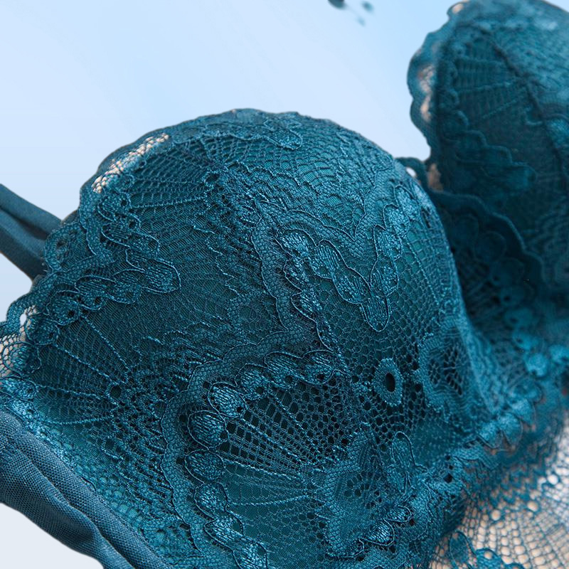 Comfortable Gathering Sexy Sets Underwear Suit Push Up Bra Ring Lace Edge Massage Palm Cup Set Lingerie Femme 75c 80c3060280