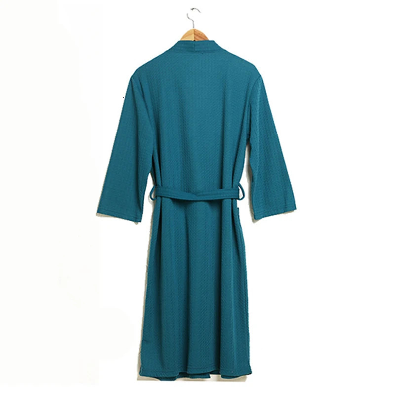 Men's Robes Bathrobe Waffle Pajamas Pyjamas Nightwear Sleepwear Casual Korean Spring Summer Autumn Winter SA1043 231031