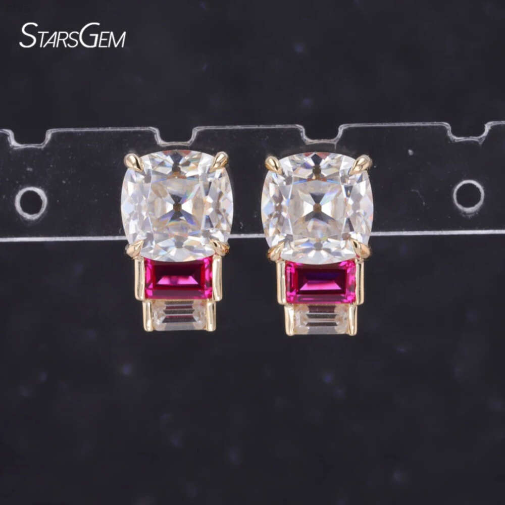 China Wholesale Starsgem Fancy Cut Ruby Engagement 9k Gold Moissanite