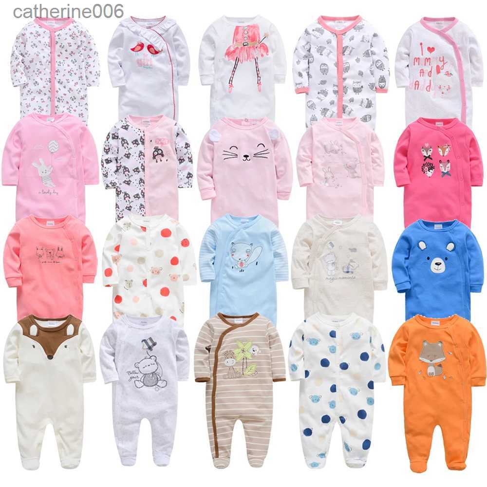 Clothing Sets 2022 3 4 pcs/lot Summer Baby Boy ropa de bebe Newborn Jumpsuit Long Sleeve Cotton Pajamas 0-12 Months Rompers Baby ClothesL231202