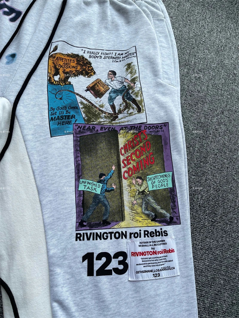 Men s Pants 2023fw RRR 123 Sweatpant Men Women 1 Top Quality Drawstring RRR 123 Trousers Leggings Jogger 231101