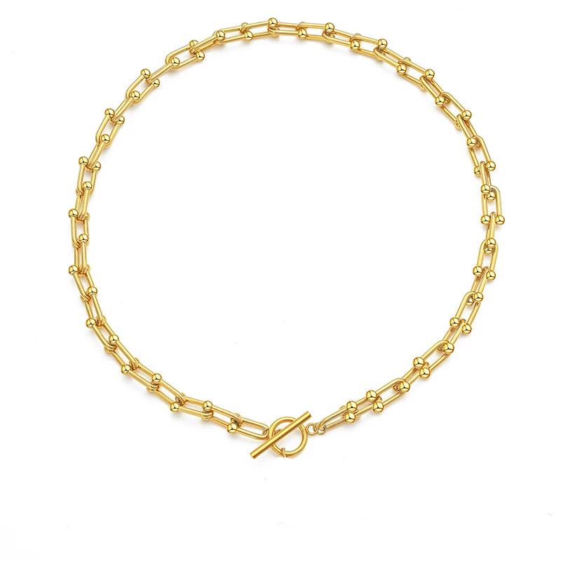 Chains U Chain Stainless Steel Heavy Duty Toggle Necklaces For Women Gold/Silver Color Metal Chunky Women's Neck Choker
Chains U Chain Stainless Steel Heavy Duty Toggle Necklaces For Women Gold/Silver Color Metal Chunky Women's Neck Choker