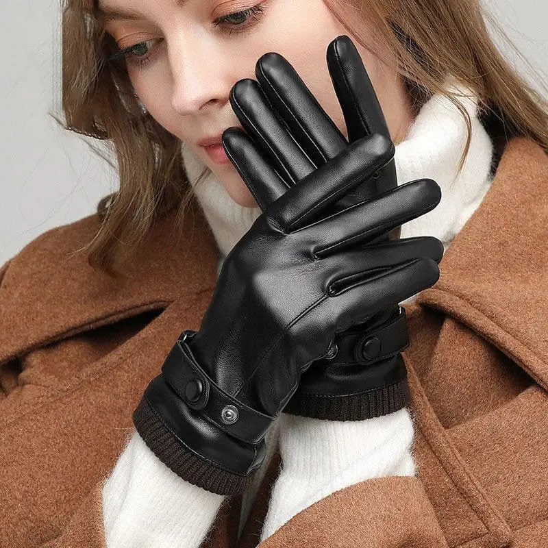 Five Fingers Gloves Lady Warm Touch Screen Riding Business Winter Men s Fleece Thickening Cold Drive 231101