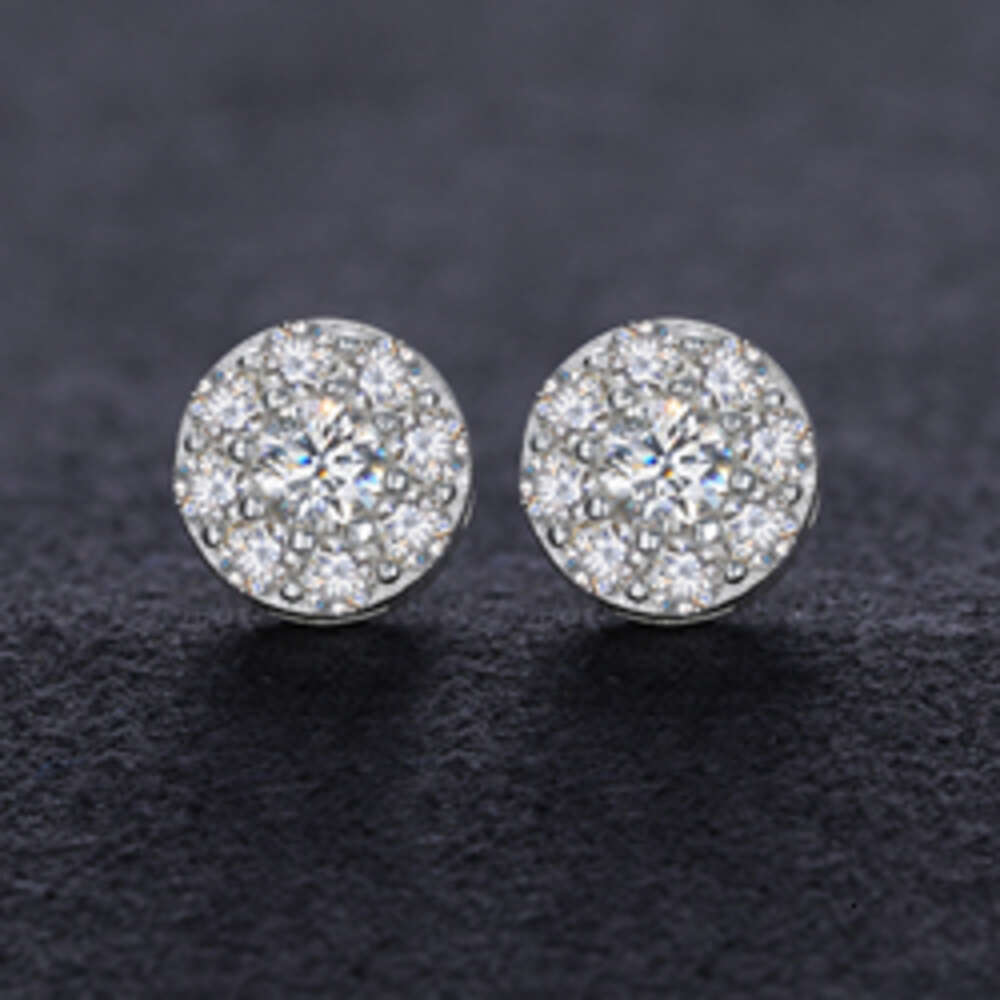 Original Customized 925 Sterling Silver Vvs Moissanite Diamond Halo Stud for Business