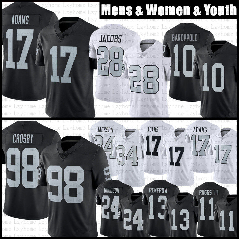 10 Jimmy Garoppolo 17 Davante Adams Football Jerseys Maxx Crosy Josh Jacobs Chandler Jones Charles Woodson Henry Ruggs III Hunter Renfrow Bo Jackson Howie Long, Youth
10 Jimmy Garoppolo 17 Davante Adams Football Jerseys Maxx Crosy Josh Jacobs Chandler Jones Charles Woodson Henry Ruggs III Hunter Renfrow Bo Jackson Howie Long, Youth