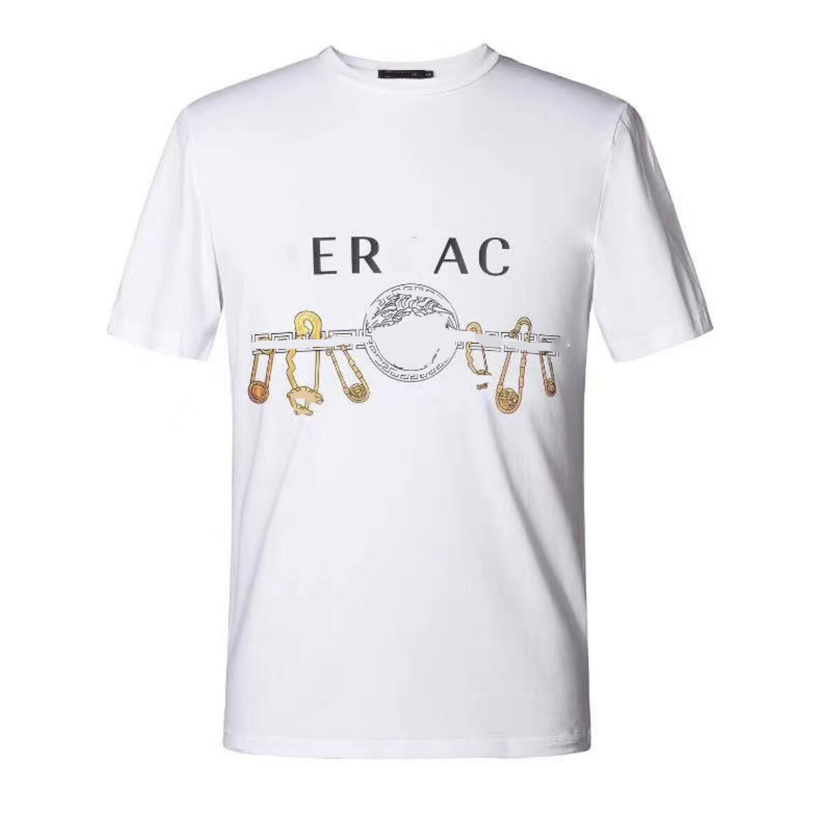 Summer Men Designer Tees Shirt Round Neck Style Short Sleeves Mens Printed Black White Tshirt Casual Tops