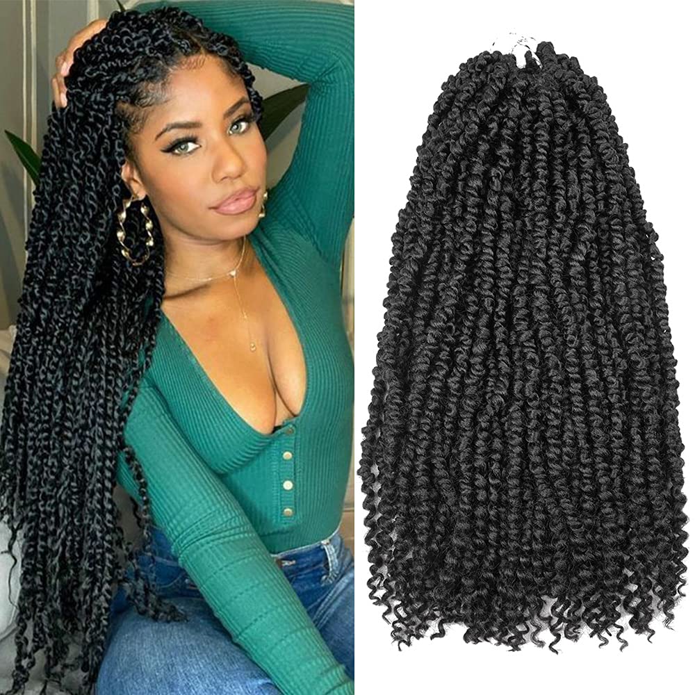18" Passion Twists Hair Long Passion Twist Pre Twisted Curly Ombre Color Crochet Braid Hair Extensions, #1b
18" Passion Twists Hair Long Passion Twist Pre Twisted Curly Ombre Color Crochet Braid Hair Extensions, #1b