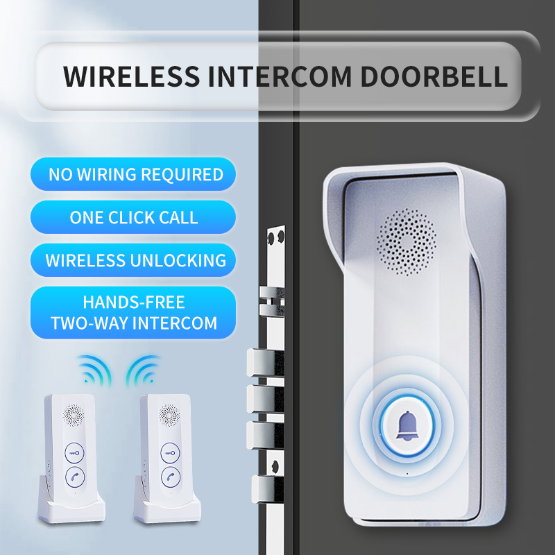 builtin wireless signal twoway intercom onebutton remote unlocking wireless intercom doorbell