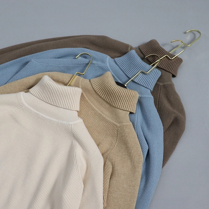 Women's Two Piece Pants BYGOUBY Autumn Winter Thick Warm Turtleneck Sweater 2 Pieces Sets Pullover Top Tracksuit And Pant Suits Black Apricot Kha