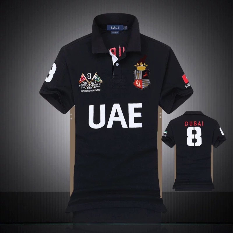 2024 Wholesale summer sailing men's sports shirt t-shirt stand-up collar men's youth short-sleeved t-shirt swiss whiteS-5XL