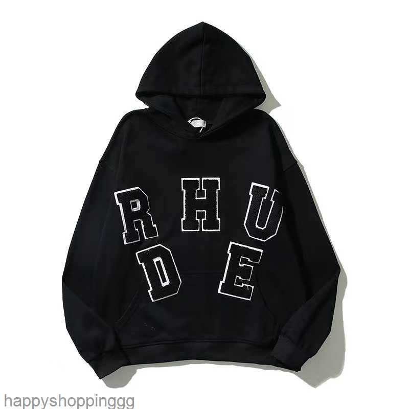 Men's RHUDE hoodies monogrammed washcloth embroidered American high Street blouse for men and women3D3F
Men's RHUDE hoodies monogrammed washcloth embroidered American high Street blouse for men and women3D3F